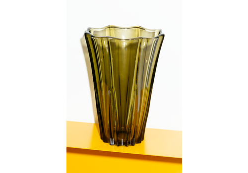Large Smoked Glass Vase, 1960s