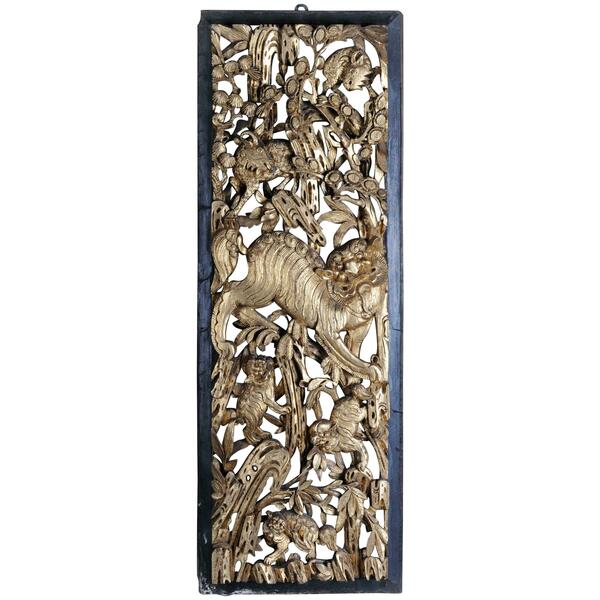 20th Century Asian Blackboard/Ornamental Tablet, Asian Vinterior