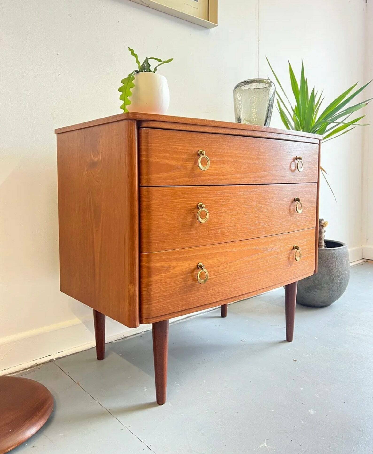 Mid Century Vintage Chest Of Drawers Bedroom Furniture Schreiber Rare