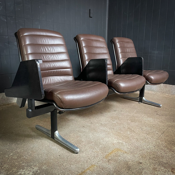 Vintage Nato/Nato 3 Seater Sofa Brown Leather Vinterior