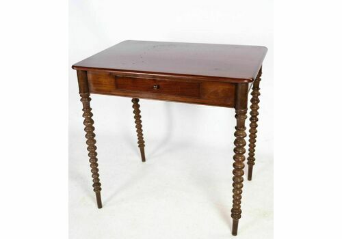 Side Table In Mahogany With Drawer From 1880