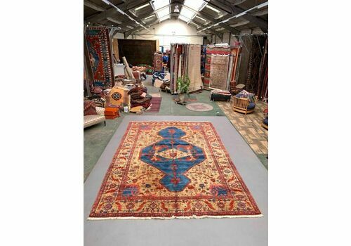 Xl Old Turkish Ushak Rug Oriental 430x300 Cm Vintage Carpet, Tribal Large