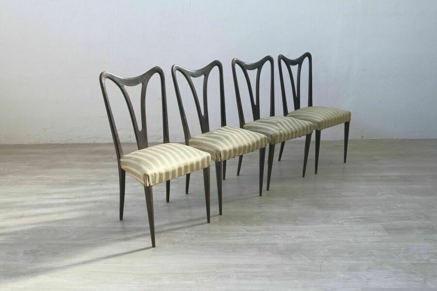 4 Mid Century Style Chairs Vintage 50s Uk Design To Be Restored Vinterior