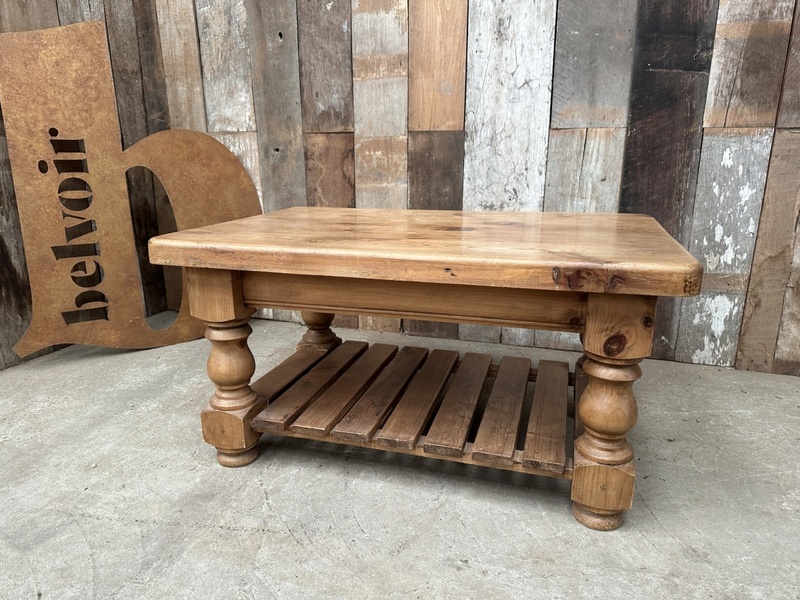 Vintage Chunky Pine Coffee Table Vinterior