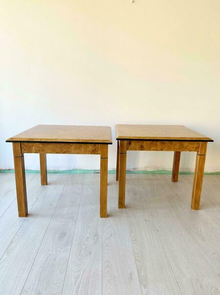 Pair Of Burr Effect Side Tables photo furniture