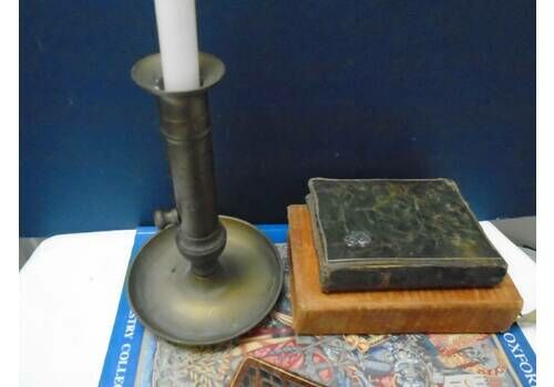 Vintage French Brass Push Up Hand Held Candle Holder, Heavy Candlestick, Wee Willie Winkle Candle Holder