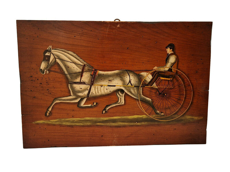 Vintage Horse Racing Sulky Wall Hanging Art By B D'arte Francesco Conz