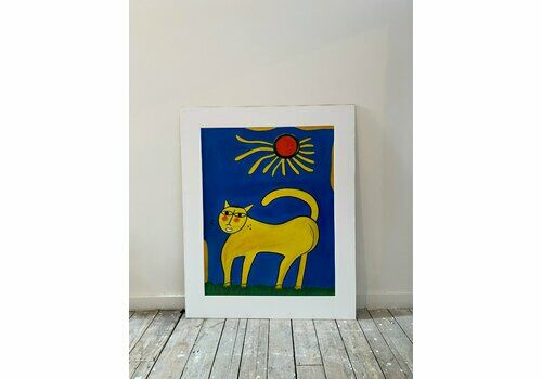 Cat Sun Painting. Cornelis Guillaume Van Beverloo