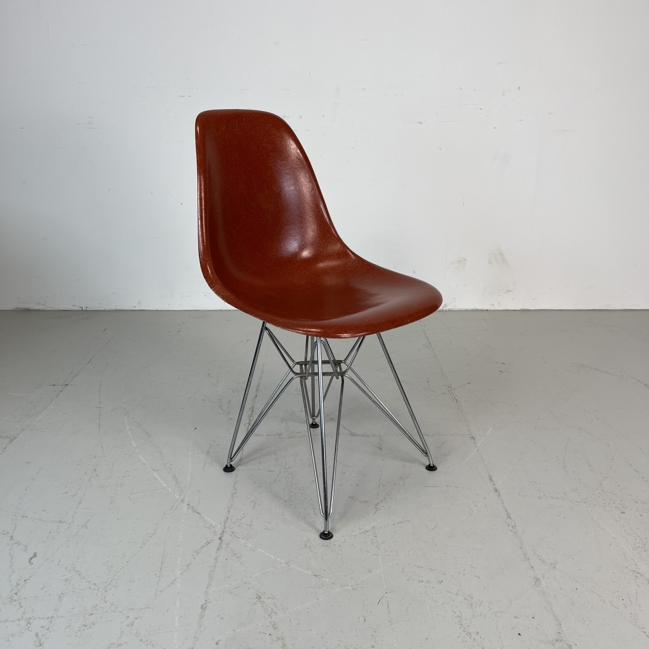 Eames Herman Miller Dsr Side Chair In Terracotta