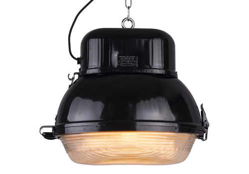 Polish Industrial Pendant Lamp From Mesko, Black Finish, 1960s