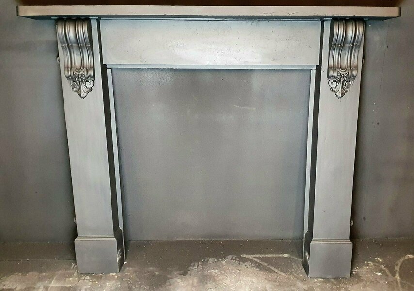 Original Victorian Cast Iron Mantel Vinterior