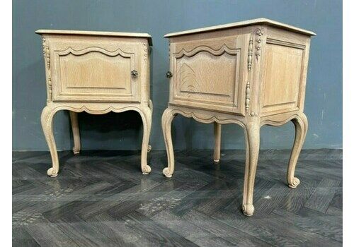 Pair Of French Rustic Oak Bedsides Tables Pair Of French Pot Cupboards With Up Stand