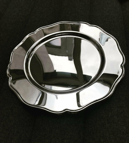 Chargers Metal Set 2 Under Plates Mid Century French Metallic Wedding