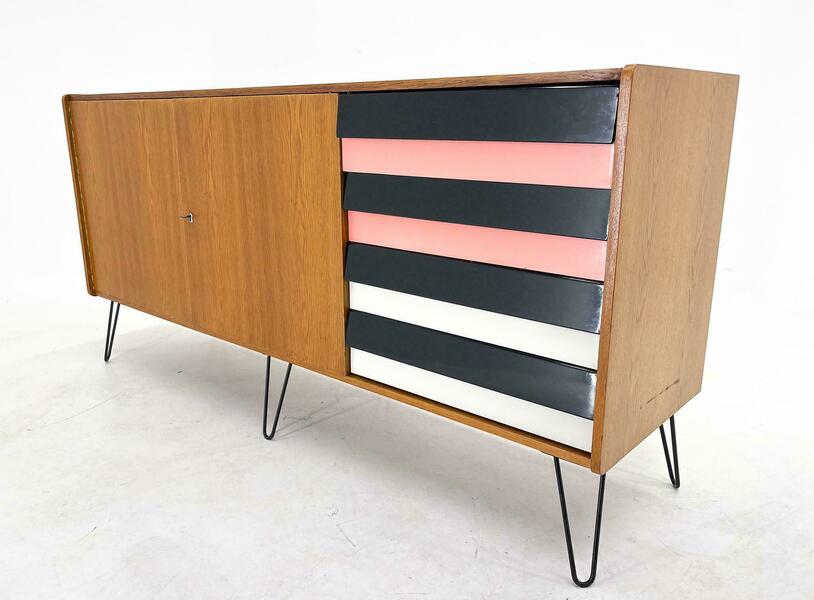 1960's Sideboard With Drawers By Jiri Jiroutek, Czechoslovakia photo furniture
