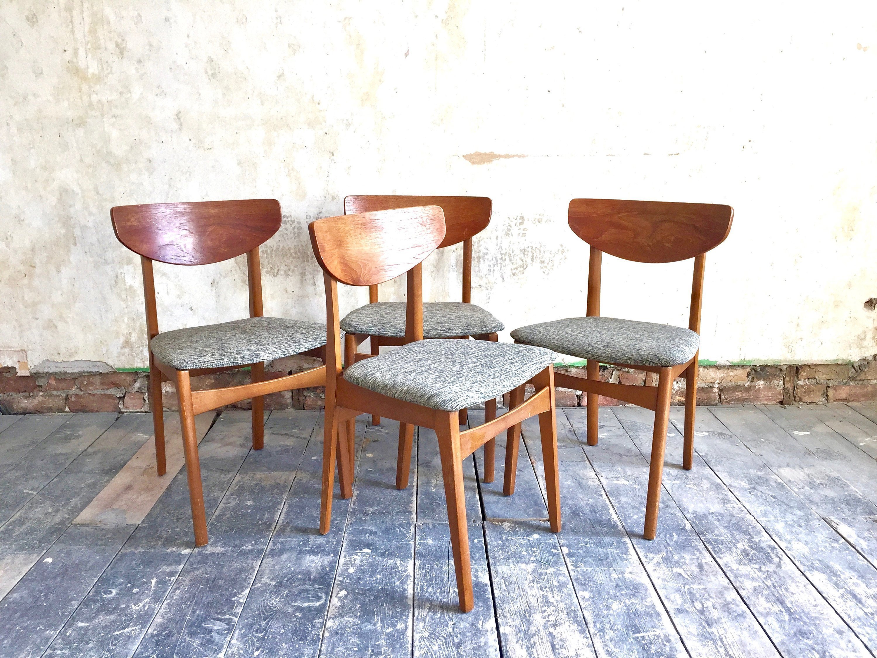 Mid Century Danish Chairs Vintage Danish Dining Chairs Retro
