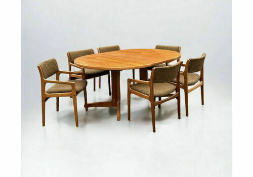 Mid Century Teak Extending Dining Table And 6 Chairs