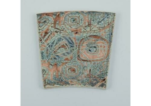 Royal Copenhagen, Six Baca Faience Tiles With Patterned Glaze. 1970s