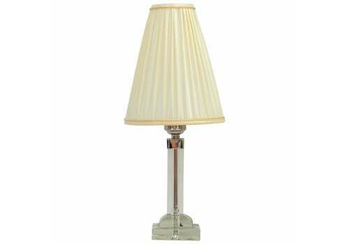 Art Deco Baklowits Glass Table Lamp With Fabric Shade Vienna Around 1920s