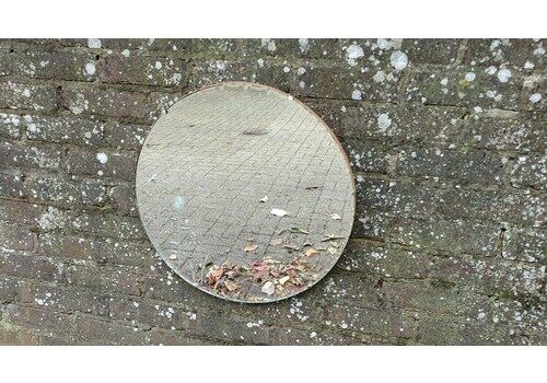 Superb Top Quality Classic Round Retro Mirror Floral Etched Decoration French