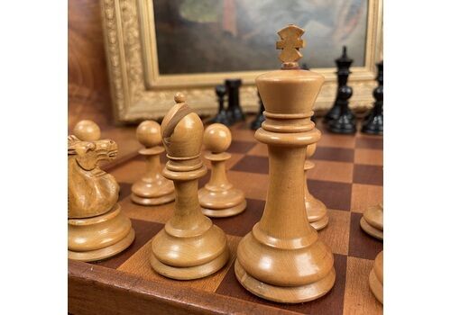 A Staunton Design Complete Chess Set And Chess Board
