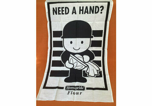 Vintage Homepride Tea Towel “Need A Hand?”, 1970s/80s Homepride Fred Tea Towel, Brand New Old Stock, Unused Vintage Tea Towels, Retro