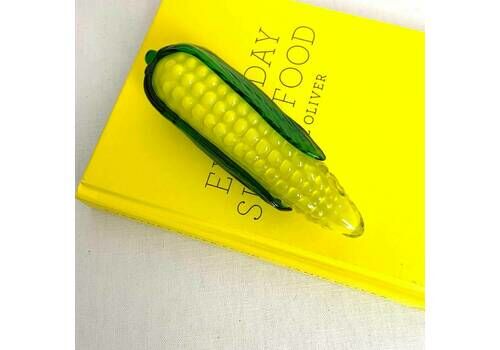 Vintage Handblown Corn On The Cob, Murano Corn Vegetable, Glass Corn On The Cob
