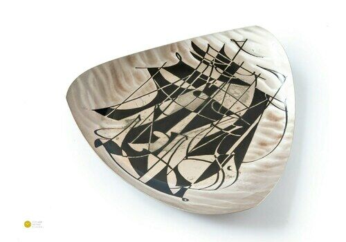 1950s Wmf Ikora Silver Bowl Plate Modernism Germany Design Icon Brass Geislingen Shell Dish Wall Desk Table Dining Mcm