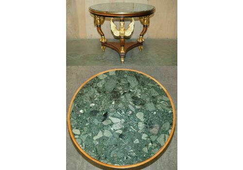 Vintage Egyptian Revival Sphinx Giltwood & Marble Centre Occasional Table