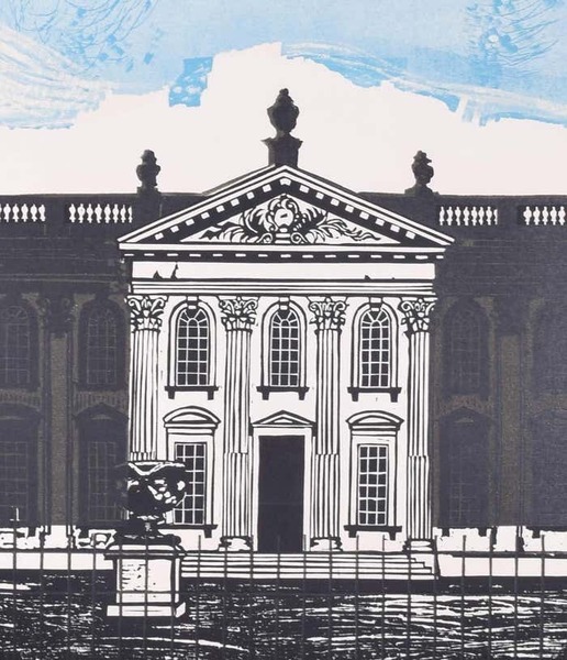 Senate House, Cambridge University Linocut Print By Walter Hoyle photo for sale