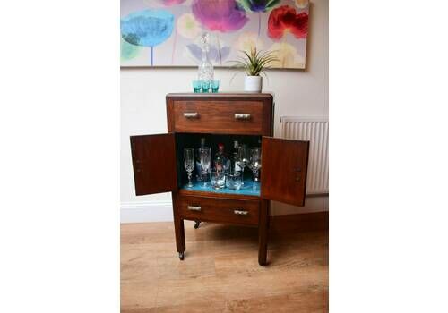 Art Deco Compact Drinks Storage Cabinet, Sideboard.