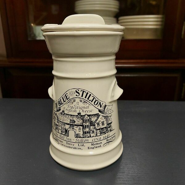 London Pottery Blue Stilton Cheese Ceramic Milk Churn Shaped Storage
