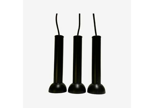 Set Of 3 Black Pendants From The Danish Company Lyfa Model Paris Made In The 1980s | Danish Mid Century Modern Design | Srt Of 3 Pendants