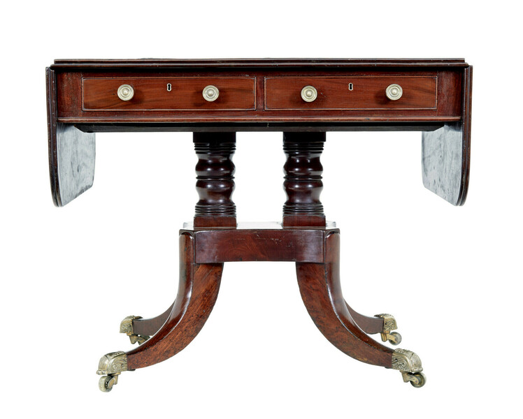 19th Century Early Victorian Mahogany Sofa Table photo furniture
