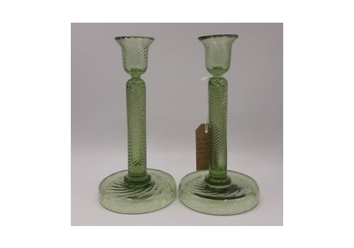 A Pair Of Vintage Italian Art Glass Candlesticks