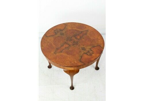 Art Deco Burr Walnut Circular Coffee Table