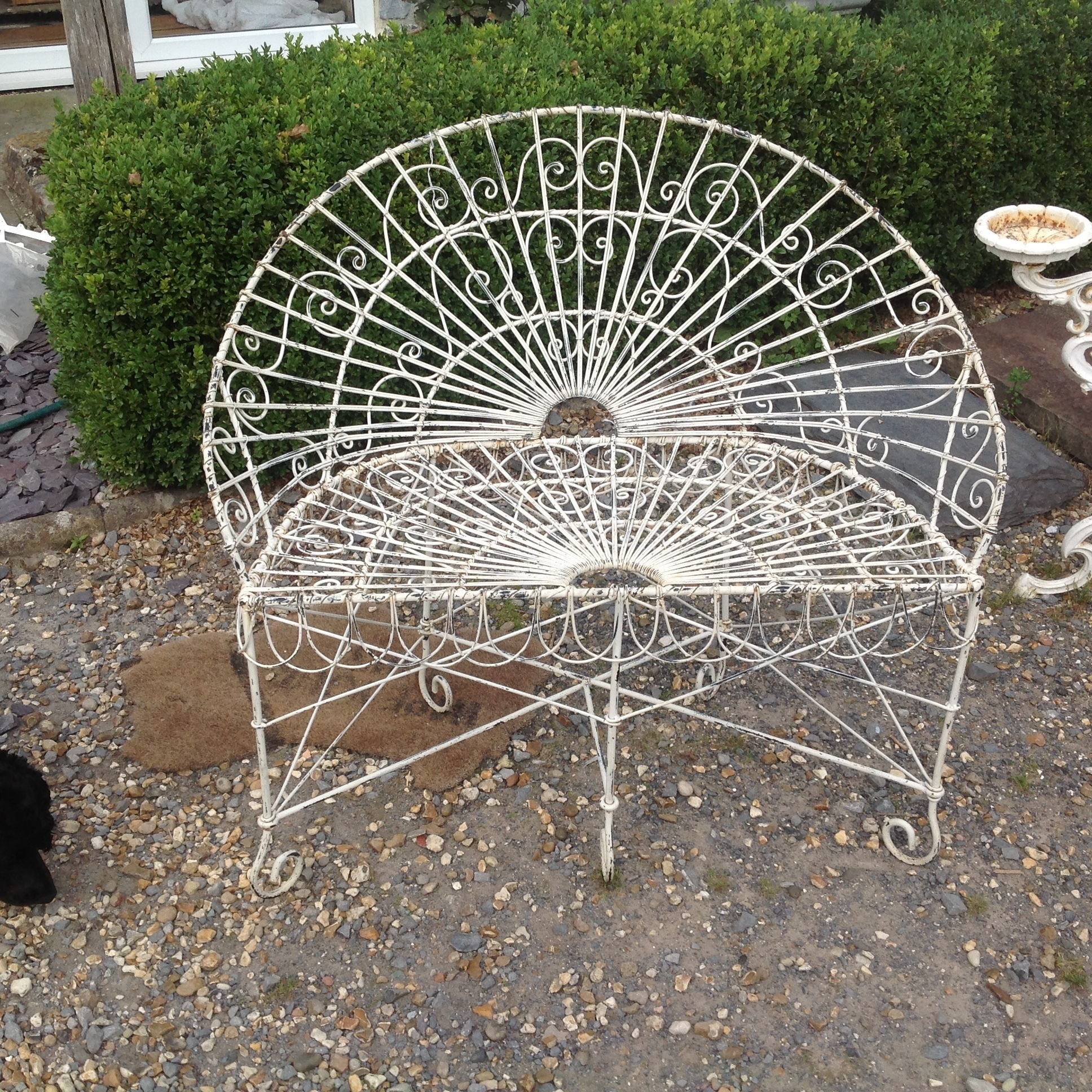 Edwardian Wire Work Garden Bench Vinterior Edwardian Wire Work Garden Bench
