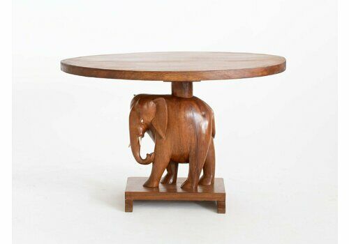 Teak Elephant Side Table, Mid 20th Century