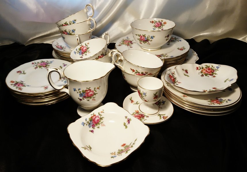 Vintage Tea Set, Crown Staffordshire, Floral Chintz, English, Afternoon
