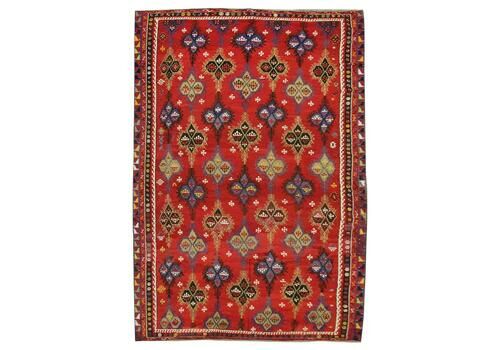 Hand Woven Carpet Turkish Kilim Rug Traditional Sarkisla Red Area Rug