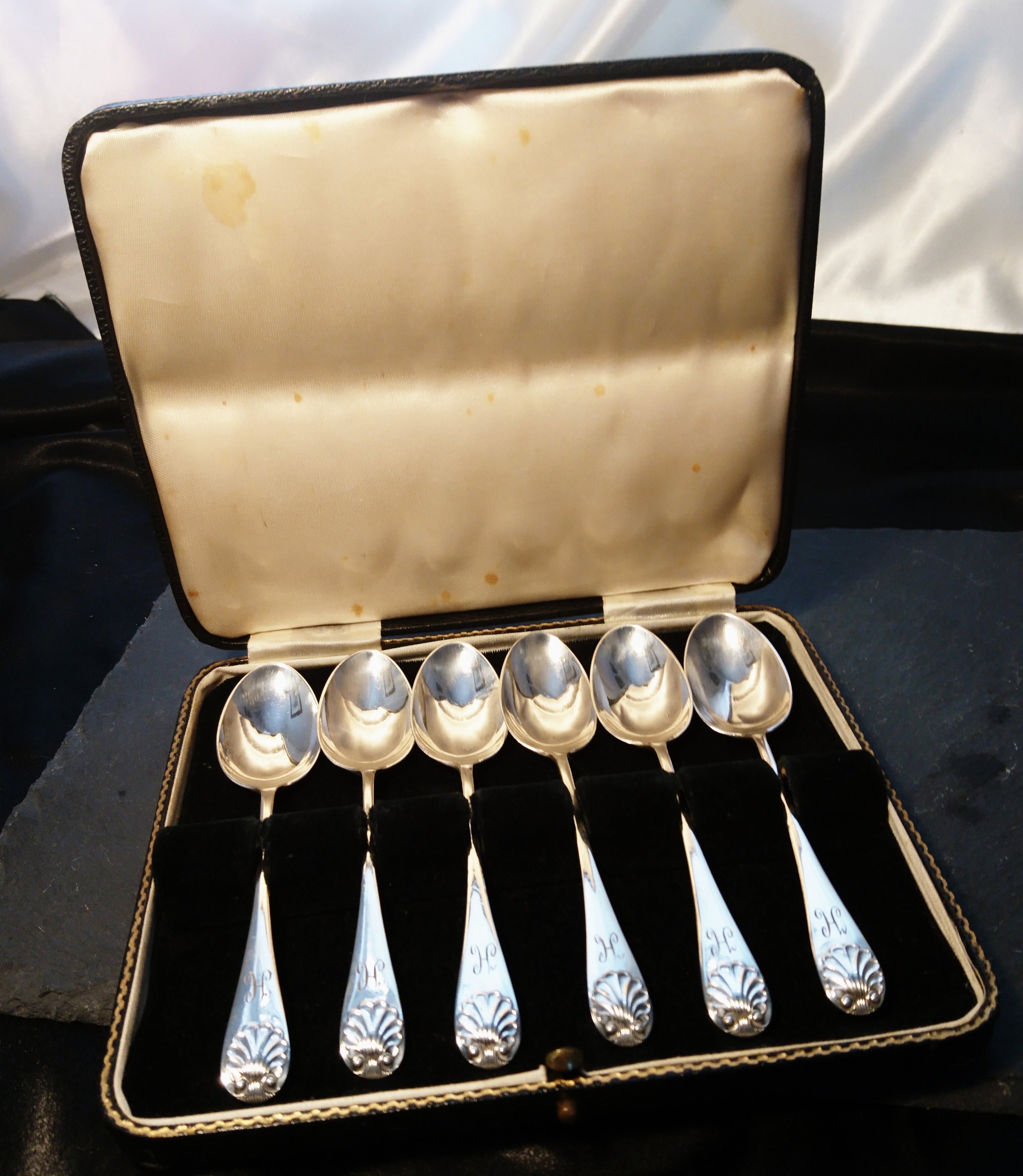 Set of 6 Antique James Dixon and Sons Edwardian silver forks