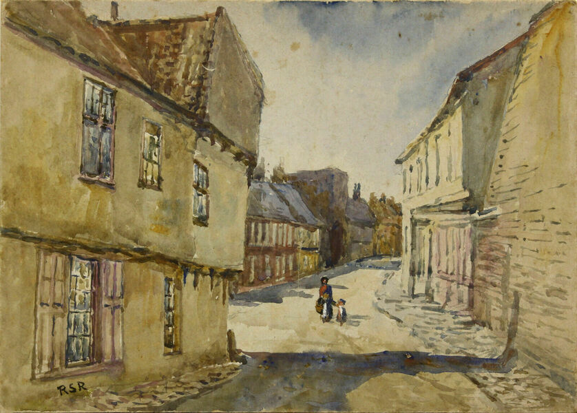 Watercolour By Russell Sidney Reeve. Street Scene | Vinterior
