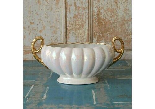 Large Pearlescent Trophy Mantle Vase By H.J.Wood Of Burslem