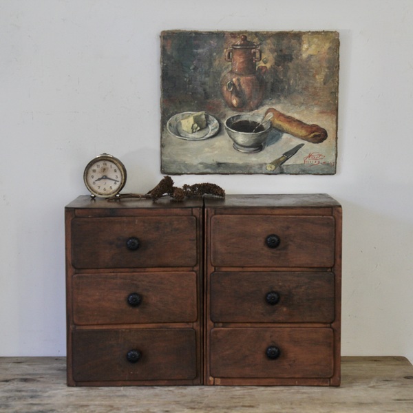 Beautiful Vintage Pair Of Table Top Drawers Vinterior