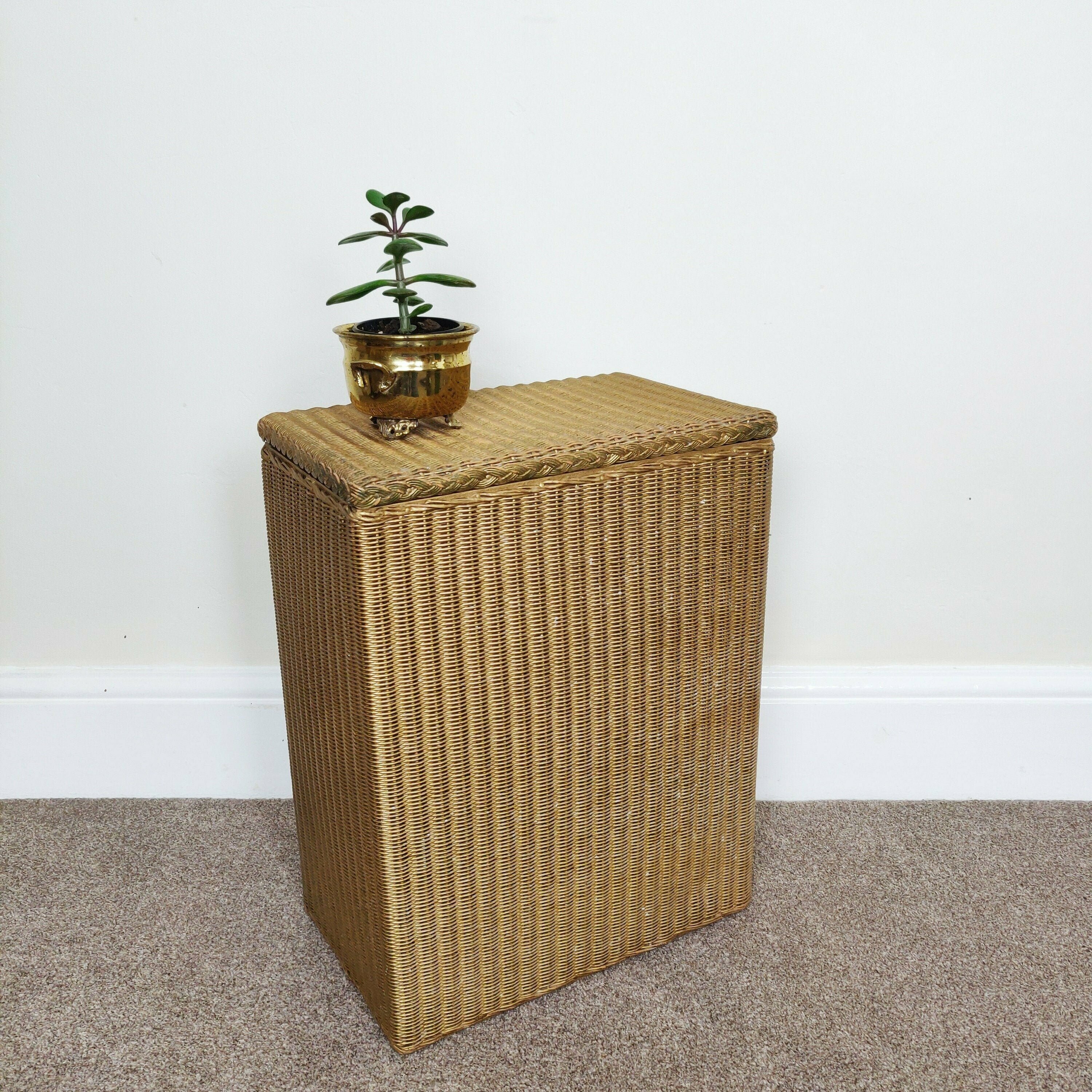 Original Lloyd Loom Lusty Vintage Gold Laundry Linen Basket , Bedside