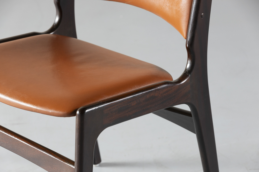 Model 89teak And Leather Chairs Erik Buch For Pol Dinesen,Denmark, 1960's Set Of 4 photo furniture
