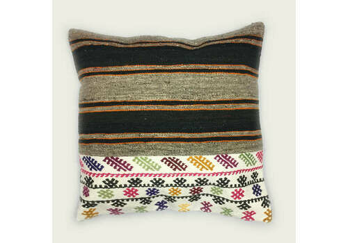 Kilim Cushion Cover, Kelim Pillow 60x60cm, 24 Inches, Kilim Floor Cushion