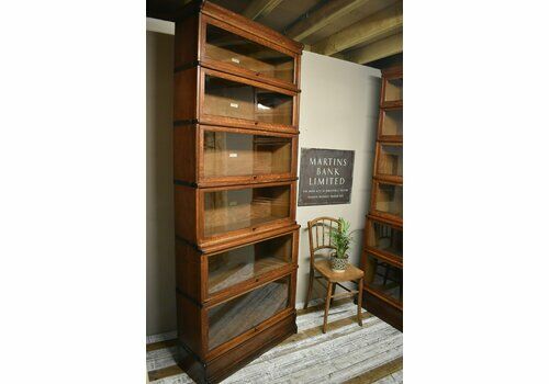 Pair Of Globe Wernicke Six Tier Barristers Library Bookcases