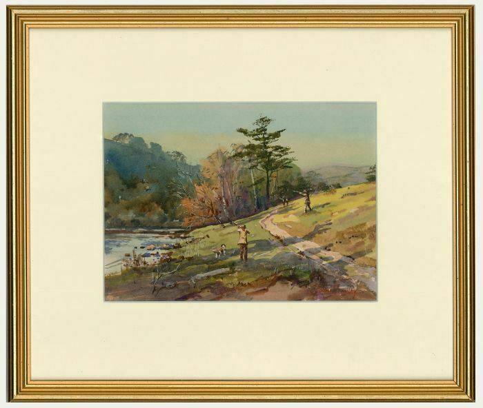 Michael Crawley Frame 20th Century Watercolour The Shoot, Manifold