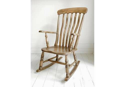 Antique Victorian Wooden Rocking Chair / Farmhouse Kitchen Chair / Ex' Condition