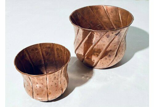 Two Mid Century Matching Copper Planters / Vintage Decor